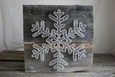 Snowflake String Art Pattern