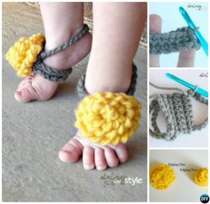Barefoot Crochet Sandal Baby