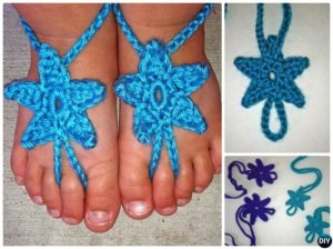 Crochet Barefoot Baby Sandals