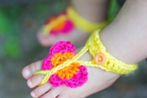 Crochet Barefoot Sandals for Babies