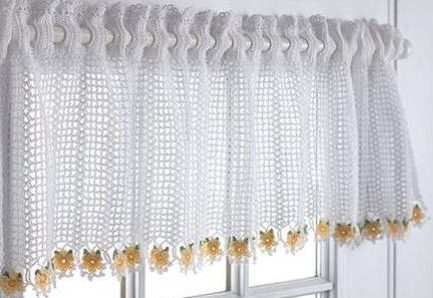 Window Charm Valance filet crochet pattern leaflet