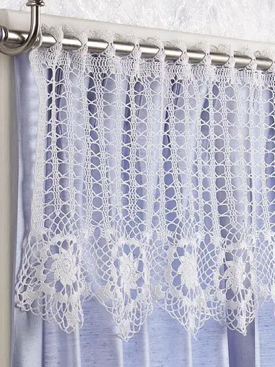 Window Charm Valance filet crochet pattern leaflet