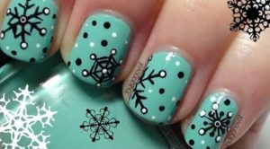 Snowflake Nail Design Art