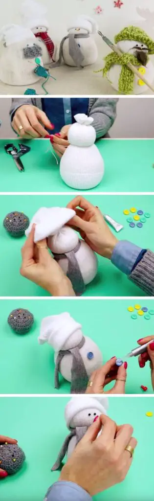 How to Make Sock Snowman Instructions