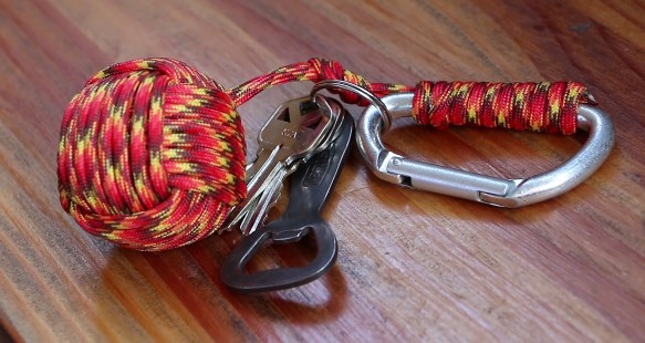Monkey Fist Paracord Keychain