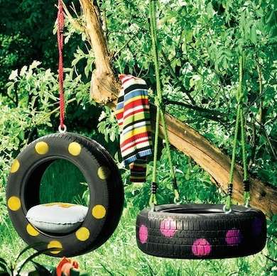 19 Ways to Make Tire Swings with DIY Instructions