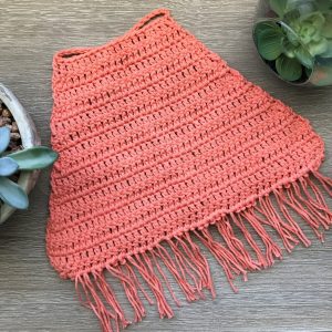 Crochet Crop Top with Fringe