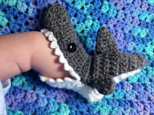Crochet Shark Booties