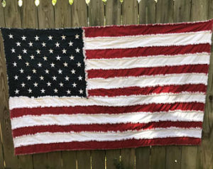 DIY American Flag Rag Quilt