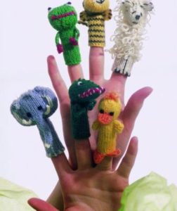 Knitted Animal Finger Puppets