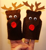 Reindeer Finger Puppet