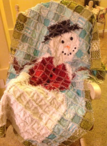Snowman Rag Quilt Pattern