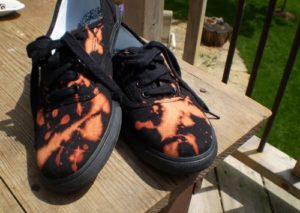 Tie Dye Shoes with Bleach
