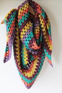 Granny Square Crochet Shawl Pattern