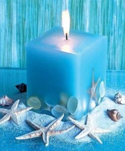 Shells Embedded in Candles