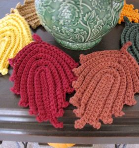 Crochet Leaf Dishcloth