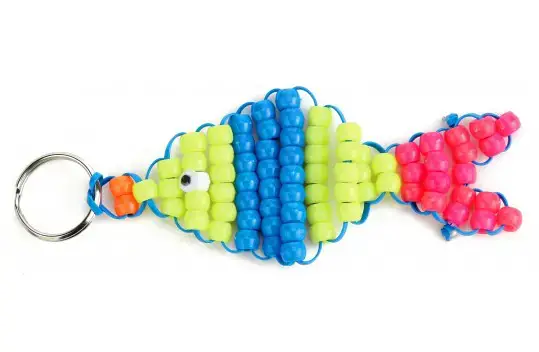 Beaded Fish Keychain