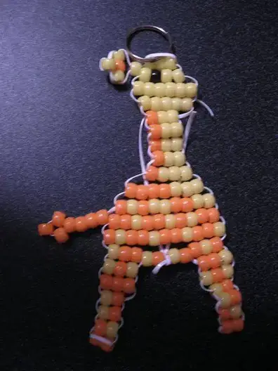 Beaded Giraffe Keychain