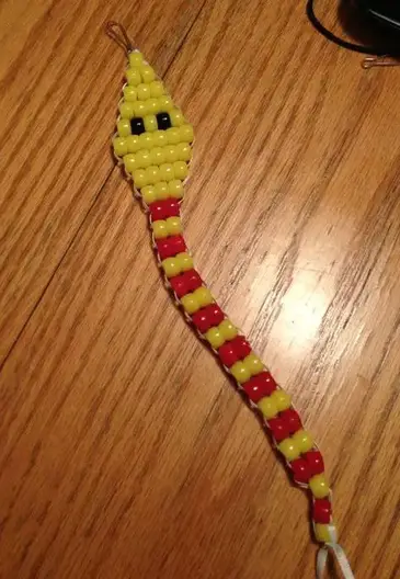 Beaded Snake Keychain