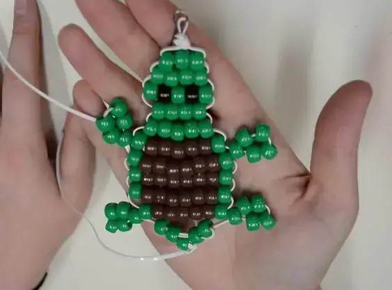 Beaded Turtle Keychain