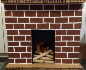 Cardboard Fireplace