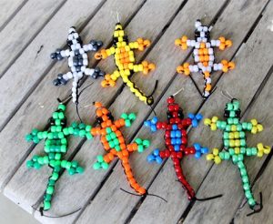 Lizard Bead Keychains