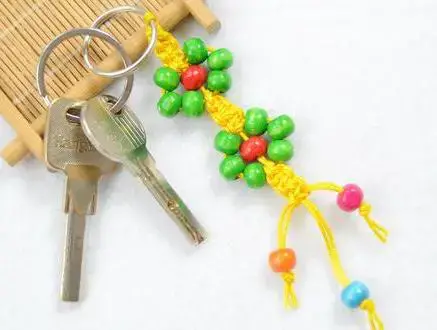 Macrame Beaded Keychain