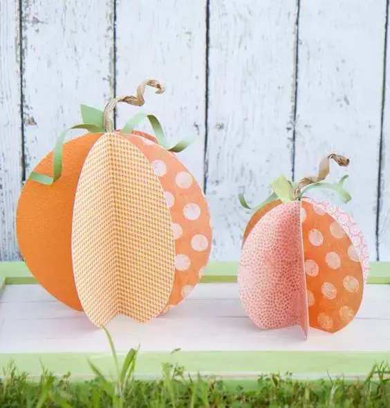 Paper Pumpkin Craft for Kids