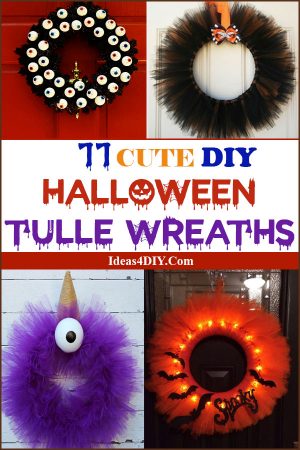 DIY Halloween Tulle Wreaths