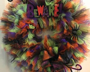 Halloween Tulle Wreath Image