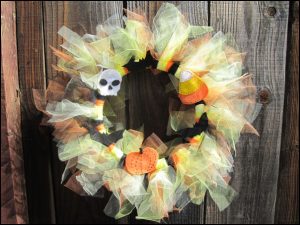 Halloween Wreath from Tulle