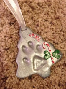 Dog Paw Print Ornament