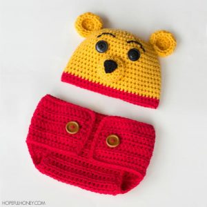 Crochet Diaper Hat Cover Set Instructions