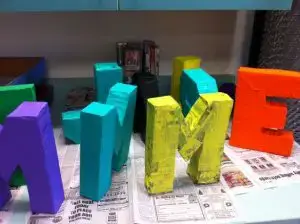 8 Paper Mache Letters