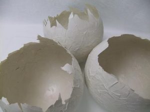 Broken Paper Mache Eggs