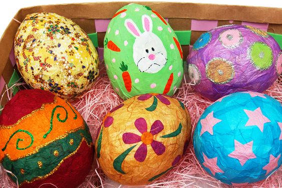 22 Diy Paper Mache Eggs For Easter Ideas For Diy 