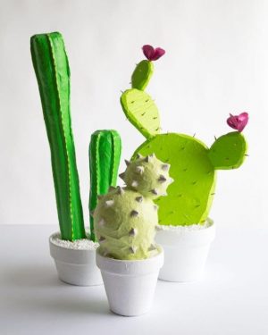 DIY Paper Mache Cactus