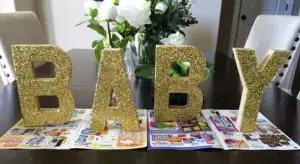 Decorated Paper Mache Letter