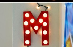 Paper MAche Letter with Lights