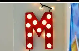 Paper MAche Letter with Lights