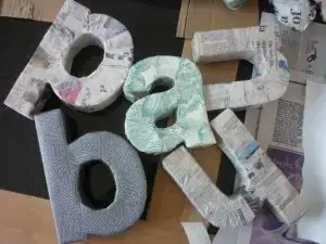 Paper Mache Alphabet Letter