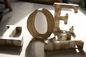 Paper Mache Cardboard Letters