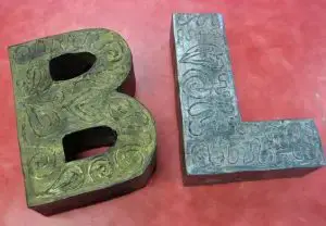 Paper Mache Cursive Letters