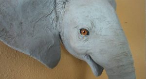 Paper Mache Elephant Head