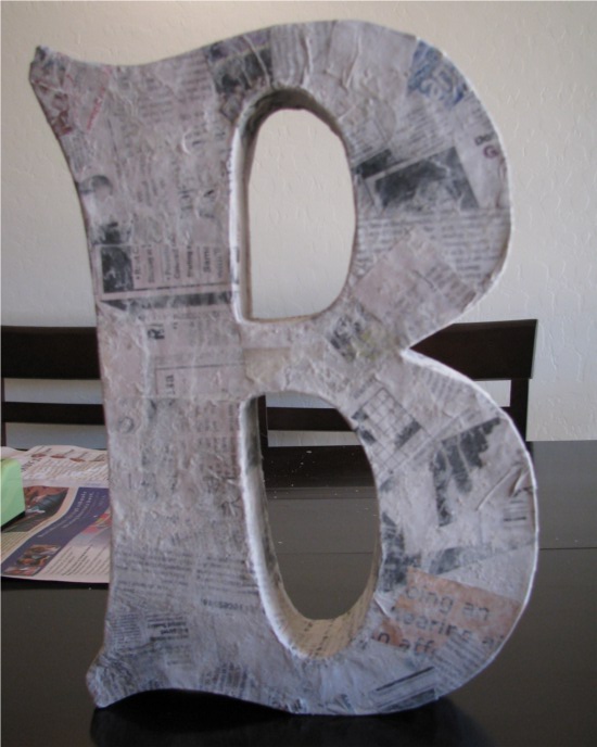 DIY Tutorial – Paper Mache 3D Letters