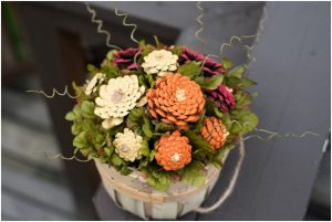 DIY Pine Cone Floral Arrangement