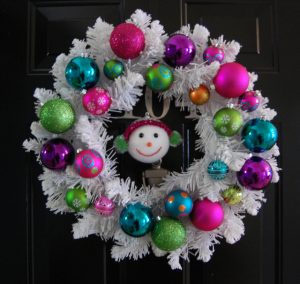 DIY Snowman Ornament Wreath