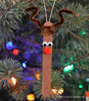 Reindeer Popsicle Stick Ornament 