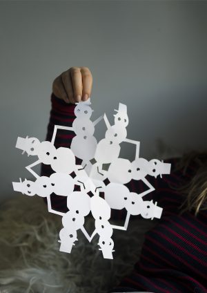 Snowman Snowflake Cutout
