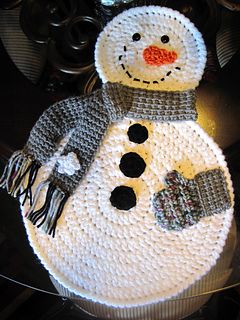 Crochet Snowman Placemats